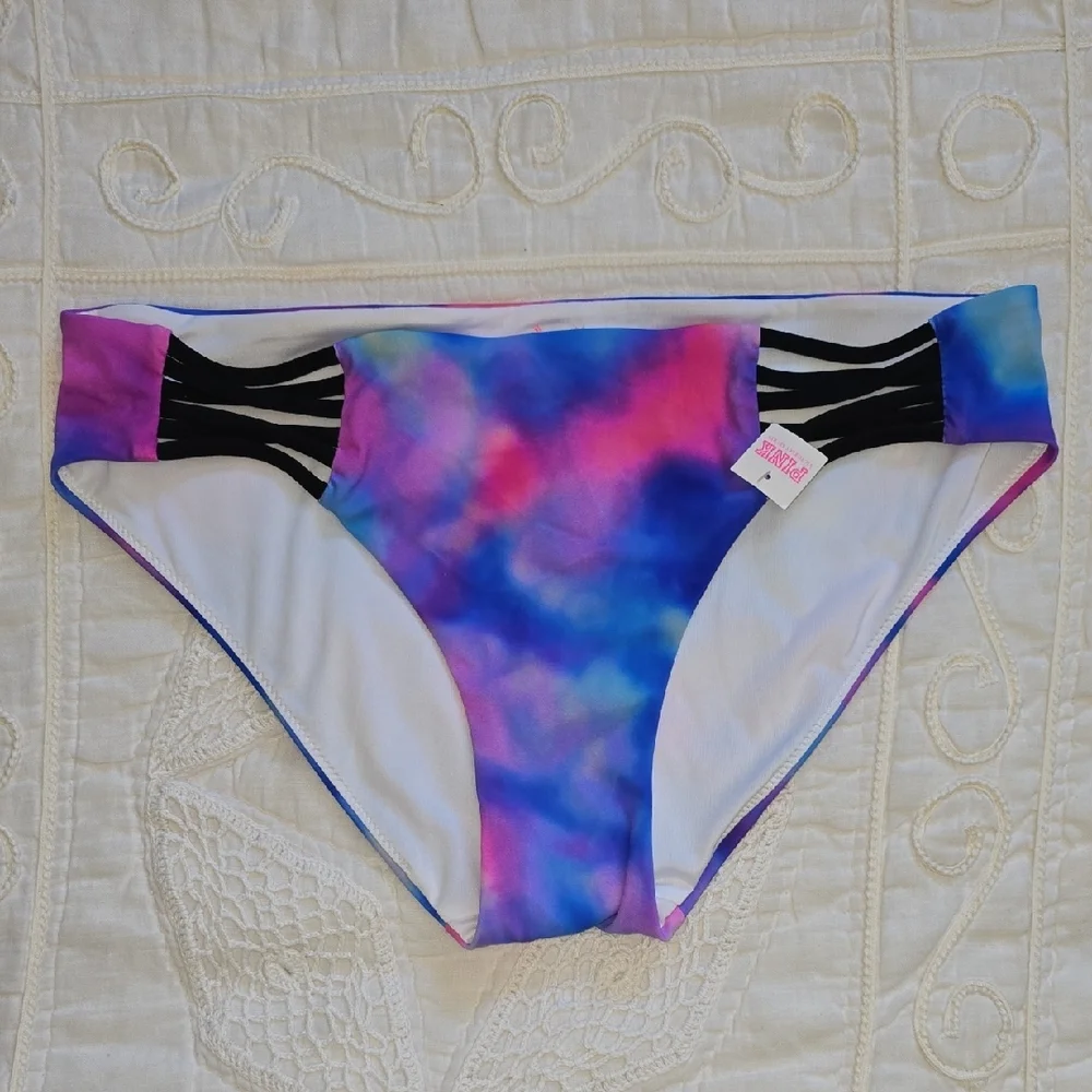 Jantzen Vibrant Royal Blue and Victoria Secret Pink Tie-Dye Bikini Set - Picture 2 of 7